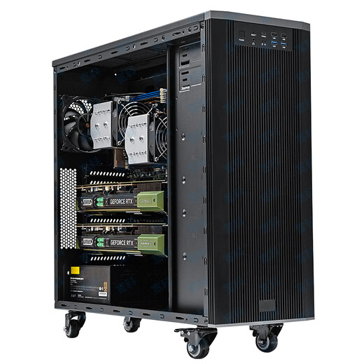 宽科双路EPYC霄龙9754/9654/9J14/9V94/DeepSeek/CPU建模渲染/仿真计算/有限元分析塔式主机工作站 双路9754 256核512线程 2.25G 256GD5内存+RTX