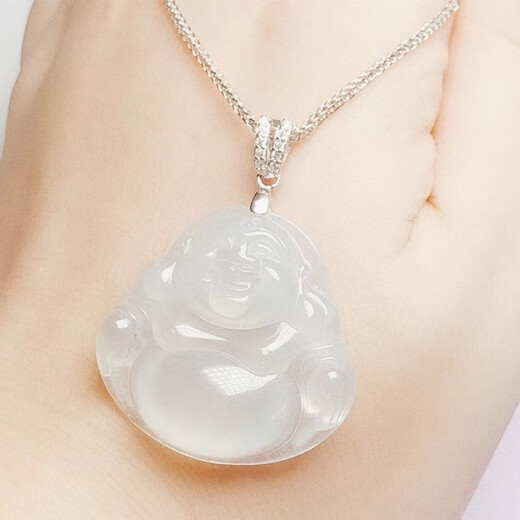 18k gold plated pendant buckle head Buddha jade jade joint melon seed connecting buckle lanyard necklace pin buckle gold color