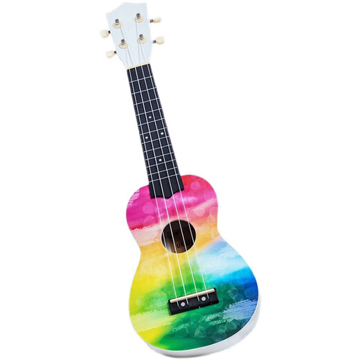 Maureen Ukulele Beginners Men, Girls, Students and Children's High-Precision Instrument Small Guitar 21-inch Customized Pattern 21-inch Rainbow Color Oil Painting Model Official Standard