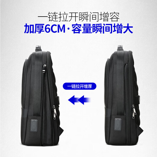 Bopai Backpack for Men, Business 15,6 pouces Sac d'ordinateur décontracté Business School Sac Canvas Travel Corée Version coréenne