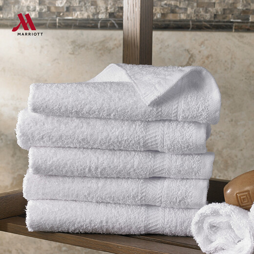 SHOPMARRIOTT Marriott Hotel Towel Combination Five-star Hotel Pure Cotton Side Scarf Water-absorbing Face Washing Household Bath Towel (76x147cm/693g) 1 piece