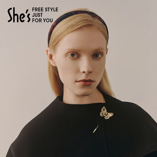 She s Akiko headband retro rose jacquard pressed hair headband design hairpin head jewelry birthday gift for girlfriend red A0