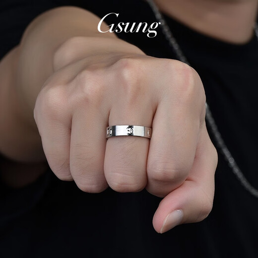 GsunG platinum men's ring PT950 couple's ring wedding ring platinum women's matte ring customized with different weights and widths contact customer service