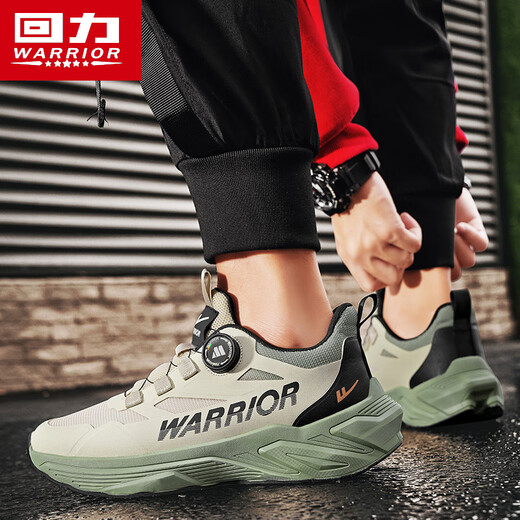 
Warrior running shoes men's rotating button men's shoes wear-resistant sports shoes men's 3899 sand color/military green 41