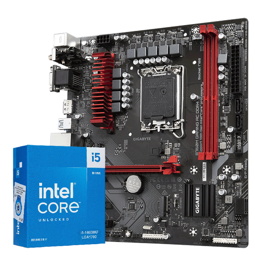 技嘉（GIGABYTE）主板CPU套装 魔鹰WIFI B760M GAMING AC DDR4+i5-14600KF处理器 板U套装
