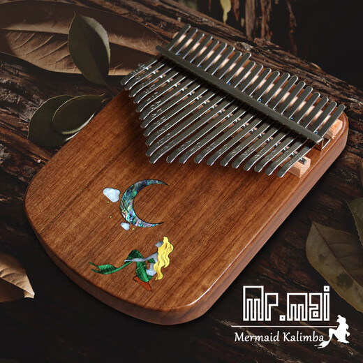 Mr.mai kalimba sends teaching music sheet to adults, students, children, thumb piano, finger piano, kalimba, super easy to learn musical instrument, 21-tone mermaid, black walnut