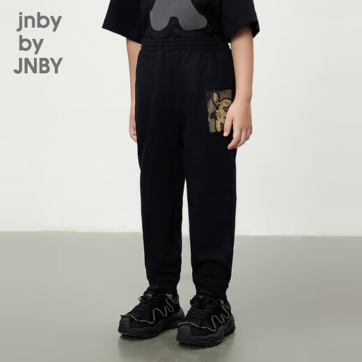 jnby by JNBY江南布衣童装秋装日常休闲束脚裤卫裤运动裤男女童儿童1NBE13660 001/本黑 140 cm