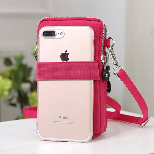 Crispy Tuan Mobile Phone Bag Women's Crossbody Bag Large Screen Mobile Phone Bag Coin Purse Halter Neck Wrist Bag Running Sports Vertical Mom Arm Bag Colorful Twill