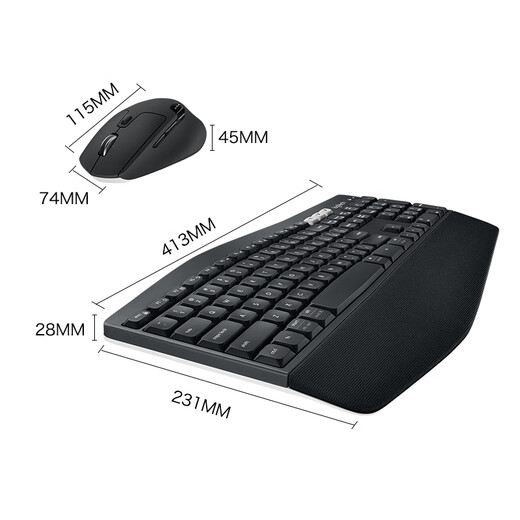 Logitech MK850 Wireless Keyboard and Mouse Set Business Office Bluetooth Keyboard and Mouse Full Size Dual Mode With Wireless 2.4G Receiver Black [Key and Mouse Set] Logitech MK850
