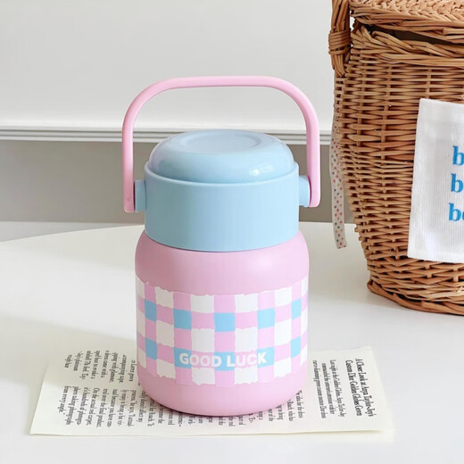 Qinkai's new Internet celebrity ins stew pot 316 stainless steel office worker insulation stew cup Tremella bird's nest cup thermos cup large 500ml tulip white-316 inner tank free folding