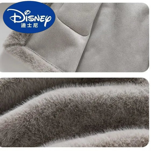 
Disney girls winter jacket new baby girl winter style warm long fur children new winter clothes trendy gray long fur jacket 120