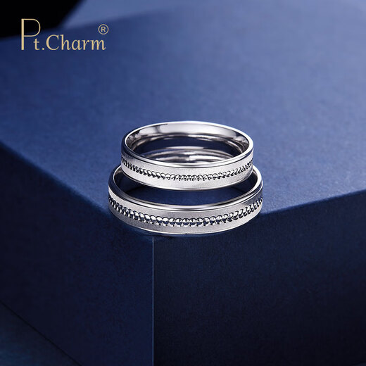 Pt.Charm new product pt950 platinum couple ring engagement ring platinum ring platinum ring men and women Valentine's Day proposal women's ring if not in stock can be customized 4g as an example