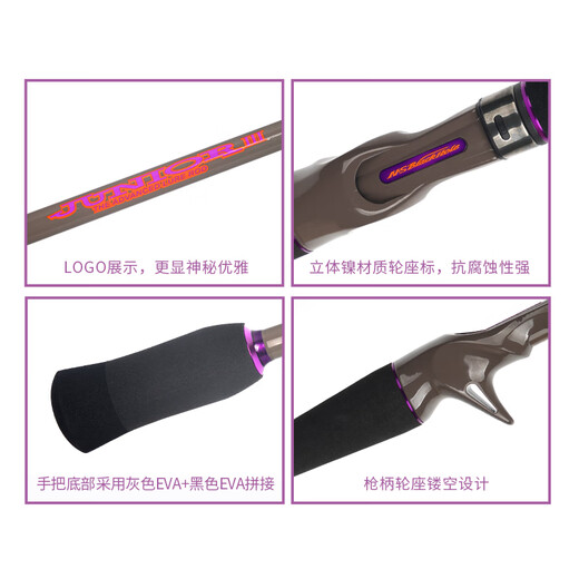 
NS BlackHole24 Chaoyang Luya rod fishing rod straight handle gun handle rod insect rod universal rod rod raised mouth bass mandarin fish insect rod far throw rod 2.04m C-682M gun handle quick adjustment