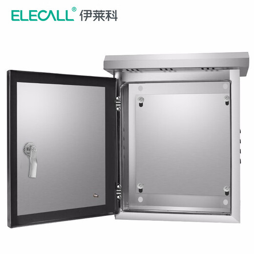 ELECALL distribution box 300*400*180mm-201 outdoor stainless steel waterproof monitoring box charging box electrical control box (station) 0.5mm hand lock without printing