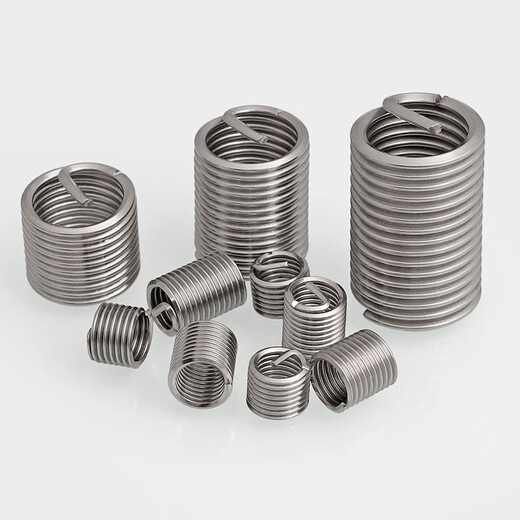 Bingneng 304 stainless steel thread braces thread protective sleeve screw sleeve steel wire sleeve spring repair steel sleeve conversion screw sleeve M12*1.75*3D 10 pieces