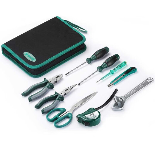 XMSJ Electrician Repair Tool Set Pliers Screwdriver Hammer DY06018 Household Basic Tools 12-piece Gift Pack