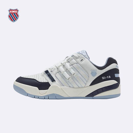 Kswiss [Gleicher Stil in der Show] Freizeitschuhe für Männer und Frauen Frühlingspaar lässig Fashion Slam Schuhe 9275-US 107 Wimbledon White/Navy/Sky Blue 42