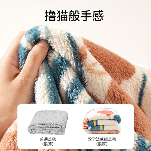 OUYUN baby flannel blanket children's baby thickened newborn blanket children's four-season quilt kindergarten Snow Country Planet