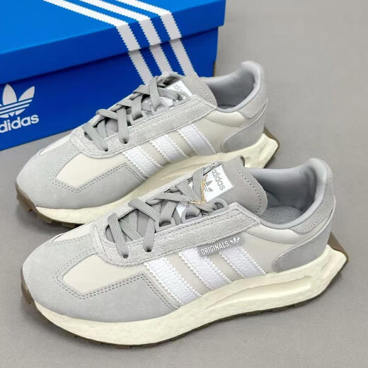 Adidas (adidas) Clover Men's Shoes Women's Shoes Sneakers 25 Spring and Summer RETROPY E5 Lightweight and Breathable All-match Casual Shoes IF6809 GY9922/meter/gray/white 43