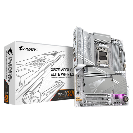 Gigabyte x870 aorus Elite kleines Eis/Eis Skulptur/E-Sports-Eis Skulptur/Demon Eagle Desktop Motherboard-Unterstützung AMD CPU AM5 9900X/9700X/9800X3D X870 ICE SCULPTURE ICE WiFI7