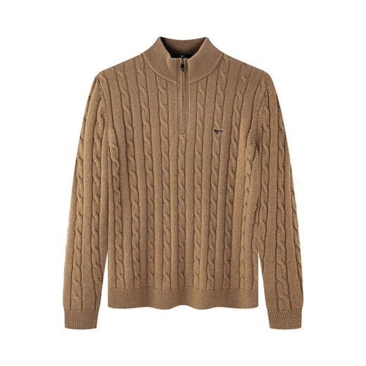 Sept loups [laine pure] Cardigan Hiver Men's Winter épais collier moyen-élevé Collier à carton ouvert et à l'épreuve à l'épreuve à l'épaisseur