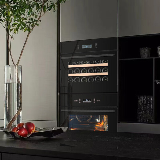 Gironde built-in red wine cabinet constant temperature wine cabinet beverage cabinet tea refrigerator home electronic wine cabinet high cabinet built-in kitchen cabinet matching smart display large screen 455 high-speed free door opening 24 bottles