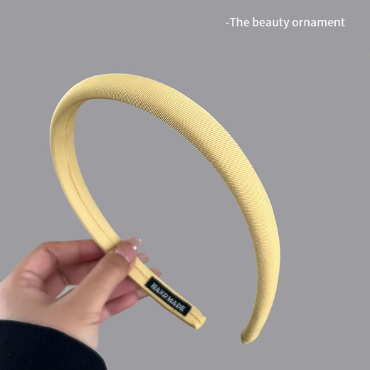 Hua Mu Rong Liu Yifei headband Korean simple and versatile yellow face wash headband 2025 new high-end thin headband for women Liu Yifei's same yellow headband
