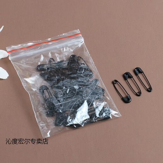Qindu Small Pin Clothes Tag Mini Invisible Waist Fixing Bedsheet Buckle Pin Gourd Wrapped Black Small Paperclip Extra small pin 1.9cm long, about 50 pieces in silver 1