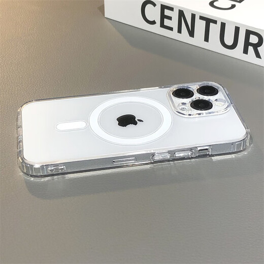 尹尚 四角气囊防摔Magsafe磁吸适用iPhone16苹果15Pro手机壳透明硅胶12简约14高级感磁吸手机壳保护套 MagSafe磁吸【精孔全透明】四角气囊防摔 iPhone 16pro