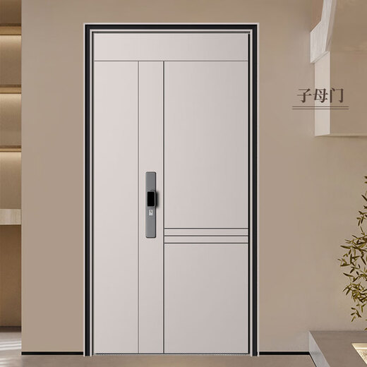 Fujiafu Classe A Porte de sécurité Blanc Moon Moon Air Creamy Entrée Porte de porte accrue Rock Rock Rocher rempli de sécurité Ménage Porte en alliage zinc Porte intelligente Porte simple Porte mère 2050 * 1050 à l'intérieur et à l'extérieur (installation de paquet) Lock mécanique