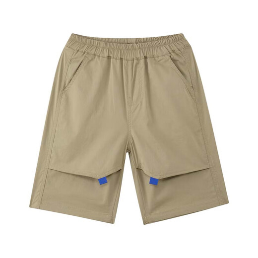 Zuoxi boys' labor shorts summer 2025 new casual children's five-point pants summer mid-trousers khaki 140