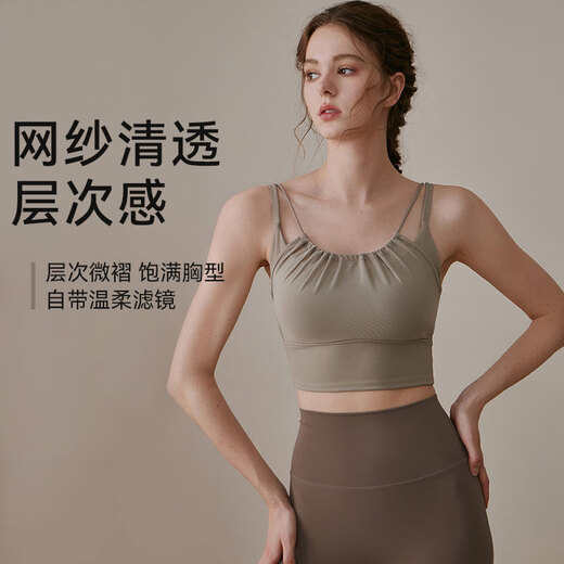 雪茜曼运动内衣女防震跑步瑜伽背心防下垂高强度拉链健身文胸