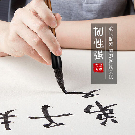 Langhao brush set for beginners and adult entry-level large, medium and small regular script calligraphy pens Baiyun Study Four Treasures Tribute Langhao three large, medium and small