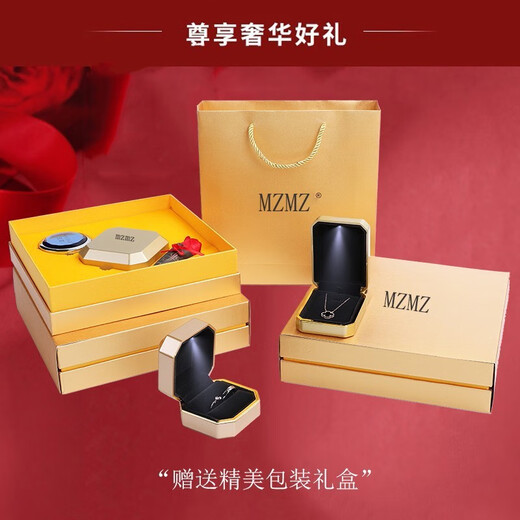 MZMZ platinum couple ring pt950 platinum fashionable new diamond ring knot engagement Valentine's Day birthday gift for girlfriend local warehouse/next day delivery/light luxury live mouth couple ring