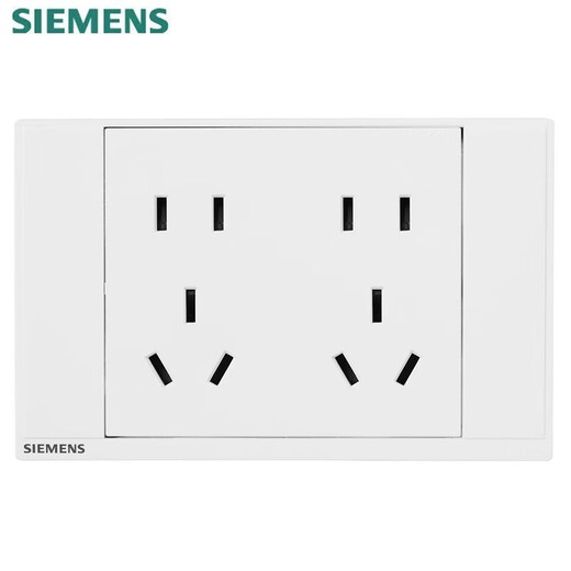 西门子（SIEMENS）118型开关插座面板白色组合厨房多孔多媒体暗装家用墙壁插座 十孔（六孔）