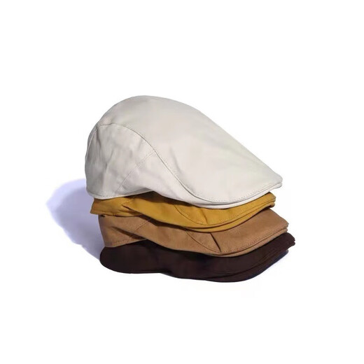 Specht Sommer Baumwolle Feste Farbe Basken Bassplatte Weiches Top Casual Newspaper Hut Retro Literary Fronthut Maler Hut Männer Kamel Camel Verstellbar