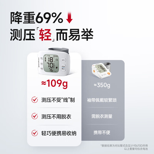 Yuwell's industry-best-selling wrist-type electronic blood pressure monitor 8800AR home blood pressure meter medical high-precision blood pressure instrument for the elderly