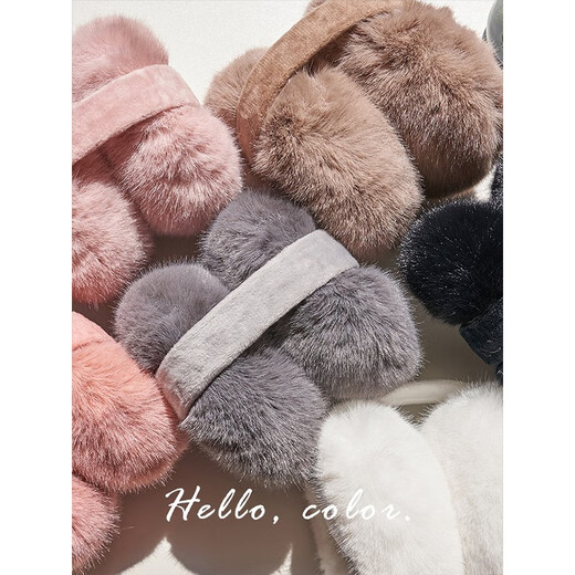Memaru earmuffs to keep warm in winter female Korean version cute student earmuffs winter ear protection plush earbags anti-freeze folding earmuffs Snow Mountain White 1 piece