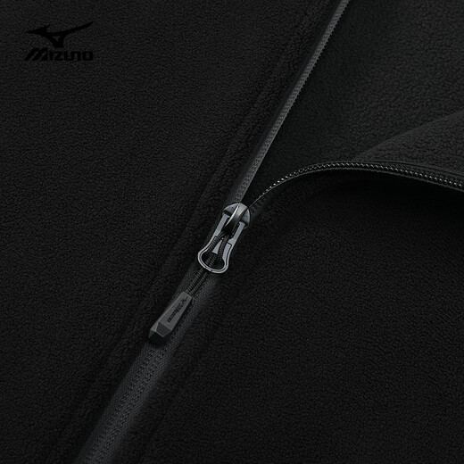 Mizuno Outdoor Jacket Men's Stand Collar Polar Fleece Jacket Solid Color Versatile Fleece Jacket Men