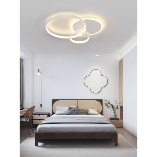 Yongzhi master bedroom lamp high-end 2024 new minimalist room lamp room study lamp atmospheric new Internet celebrity Zhongshan Oval white + black 45*7CM three colors