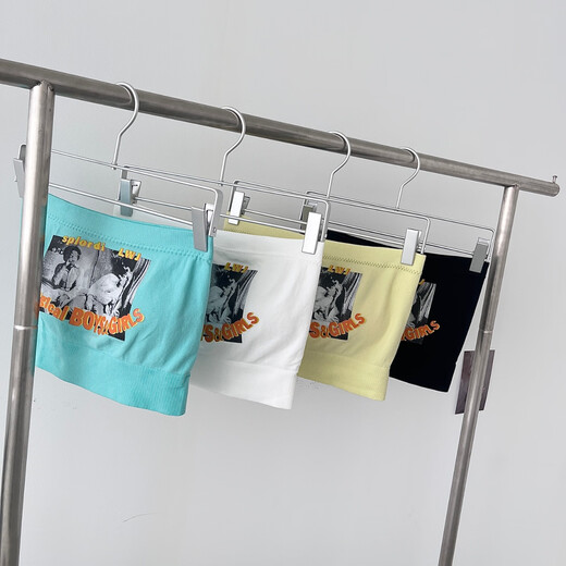 SKONWAT's new sweet and unique unique inner and outer letter-wrapped bra bra white small camisole hot girl tube top women black 1 one size fits all (80-135Jin Jin is equal to 0.5 kg)