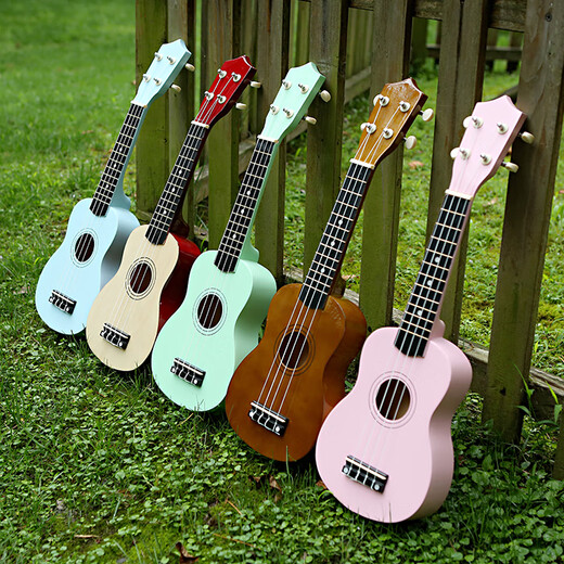 
Han Qinxia Colorful Girl Ukulele Children's Little Guitar Beginner Uklili Hawaiian Four Strings 21 Inch Chocolate 21