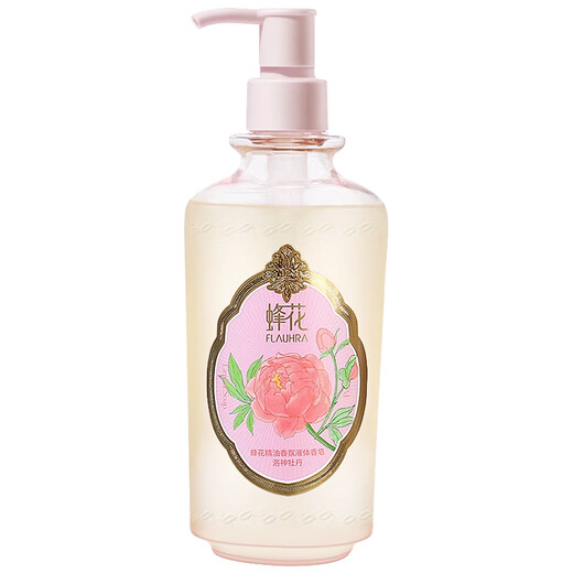 Bee Flower Soap Essential Oil Fragrance Liquid Soap (Roshen Peony) 500g Fragrance Easy Rinse Bath Soap