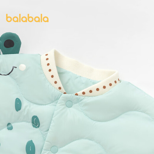 Balabala children's thin down jacket for boys and girls in winter style fashion boys and babies baby clothes and babies pink green A41416-white duck down 100cm filling amount 26g