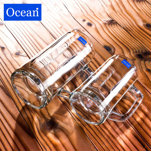 Ocean imported crystal transparent glass tea cup beer cup with handle large draft beer cup home hotel Munich small Munich 355mL