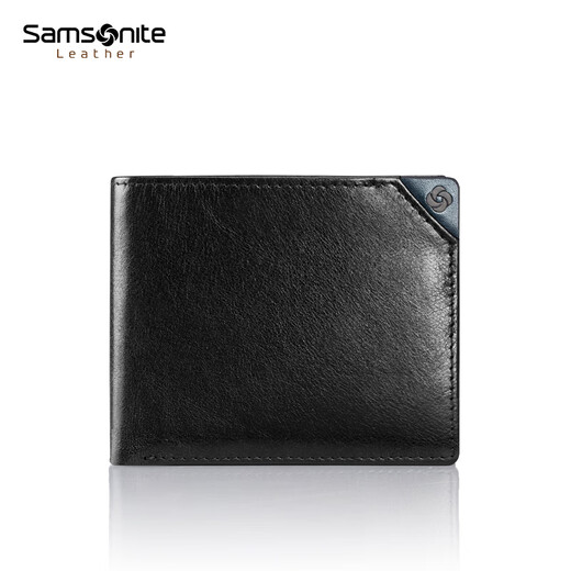 Samsonite Herren Short Wallet Cowhide Kartentasche Führerschein Speichertasche Herrengeburtstagsgeschenk Tk6*09001