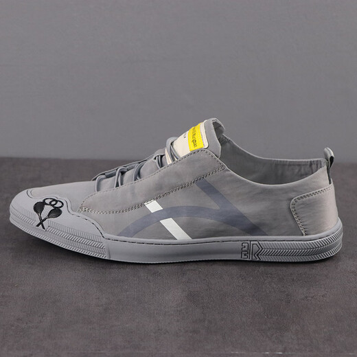 DICK LANE DICK LANE Canvas Shoes Men's 2025 New Trendy Shoes One-Step-One-Match Shoes Breathable Ice Wire Cloth Shoes Fashion Casual Shoes Black 39