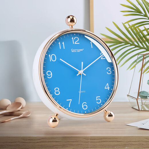 Kangbas simple table clock living room bedroom study desktop clock 2025 creative fashion desk clock calendar quartz clock 3476 dark green white (29 cm)