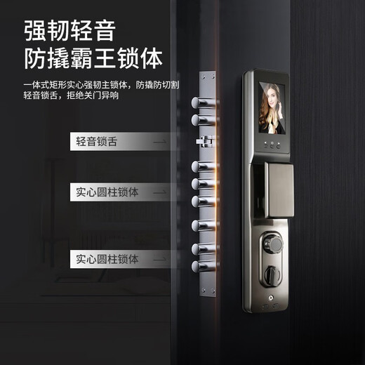 顾好 甲级防盗门大窗通风门中门家用透气进户门智能门入户门子母门 2150*1050【单门-开向咨询】 鸿蒙人脸+视频对讲智能锁