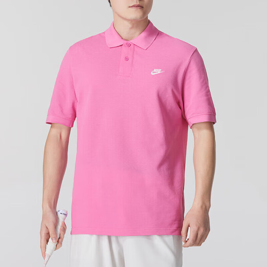 耐克（NIKE）男装2025夏季新款运动休闲POLO衫舒适透气快干短袖T恤衫 FN3895-675粉色 XL